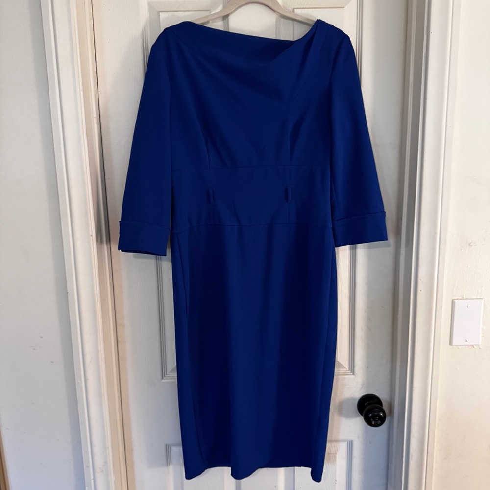 Donna Morgan Asymmetrical Strapless Sheath Dress White Cream Cocktail